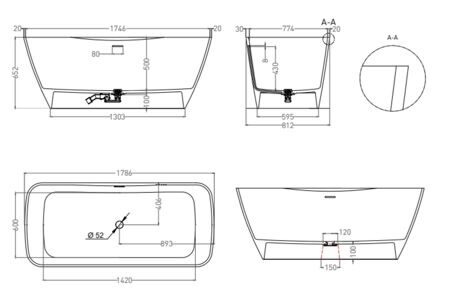 AGATHA 180x80 RAL снаружи матовый